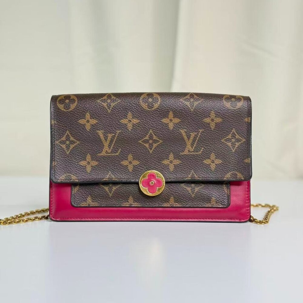 Louis Vuitton Monogram Canvas Flore WOC Shoulder Bag Crossbody